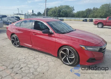 2021 Honda Accord Sport из США, поврежденный, VIN 1HGCV1F39MA074606